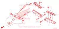 REPOSE PIED   PEDALE pour Honda FOURTRAX 680 RINCON RED de 2018
