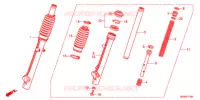 FOURCHE pour Honda SUPER CUB 50 PRO de 2021