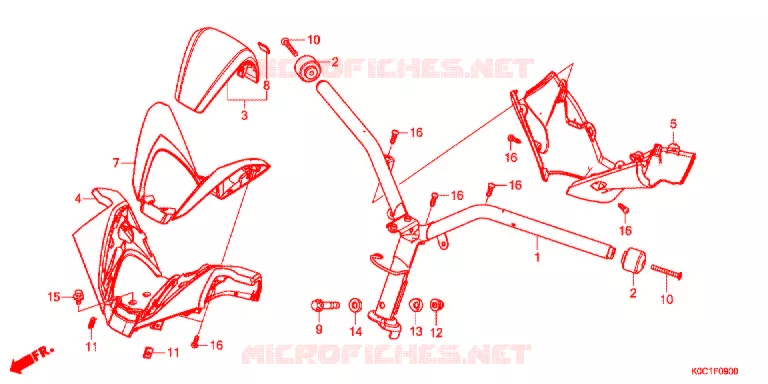 GUIDON - CARENAGE Honda SCOOTER 250 FORZA 2018  NSS250AJ