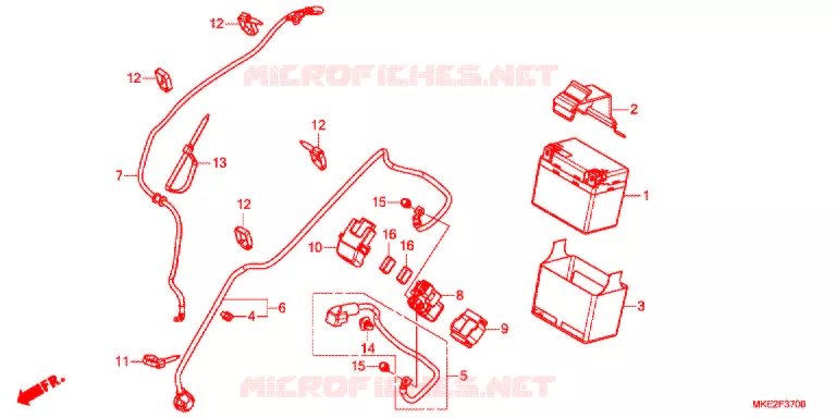 BATTERIE Honda MOTO 450 CRF 2019  CRF450LK