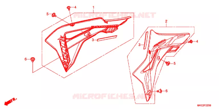OUIES DE RADIATEUR Honda MOTO 450 CRF 2018  CRF450LK