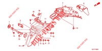 GARDE BOUE ARRIERE (NSC50/MPD/WH) pour Honda VISION 50 de 2012
