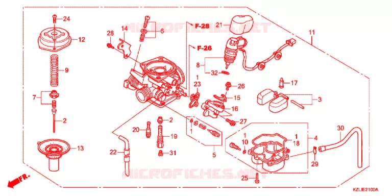 CARBURATEUR Honda SCOOTER 110 SPACY 2018  NSC110SC