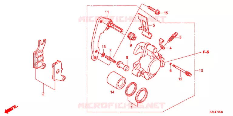ETRIER DE FREIN AVANT Honda SCOOTER 110 SPACY 2017  NSC110SC