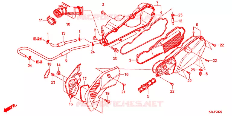 FILTRE A AIR (NSC110C/S/CSF-C) Honda SCOOTER 110 SPACY 2018  NSC110SC