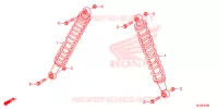 AMORTISSEUR ARRIERE pour Honda PIONEER 700 M2 RED de 2017