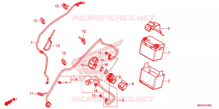 BATTERIE Honda MOTO 450 CRF 2019  CRF450LK
