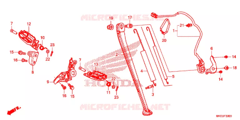 REPOSE PIED - BEQUILLE Honda MOTO 450 CRF 2019  CRF450LK