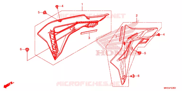 OUIES DE RADIATEUR Honda MOTO 450 CRF 2019  CRF450LK