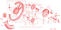 ROUE ARRIERE pour Honda PRESS CUB 50 DELUXE de 1995