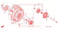ROUE ARRIERE pour Honda CB 400 SUPER FOUR SOLID COLOR de 2001