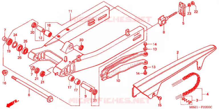 BRAS OSCILLANT Honda MOTO 600 HORNET 1999  CB600FX