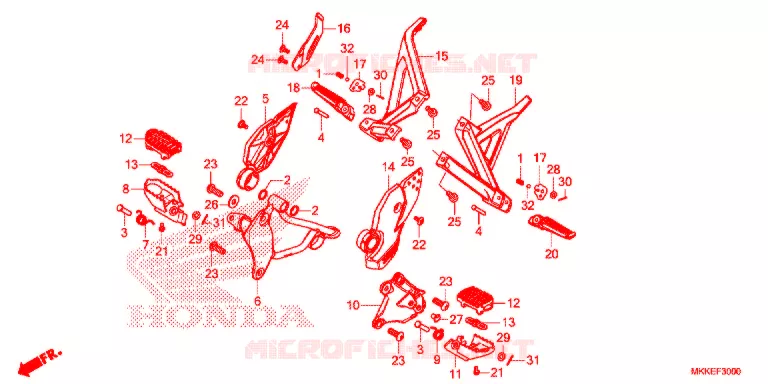 REPOSE PIED Honda MOTO 1000 AFRICA-TWIN 2019  CRF1000AK