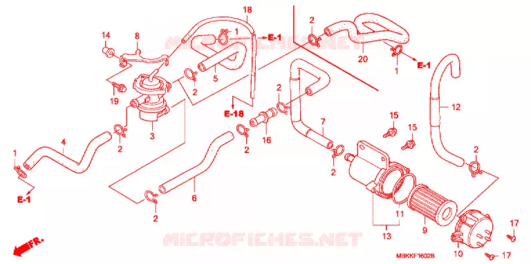 COMMANDE INJECTION D'AIR SOUPAPE Honda MOTO 400 SHADOW 2007  NV400C7