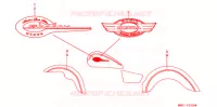 AUTOCOLLANTS pour Honda SHADOW 400 With speed warning light SILVER de 1999
