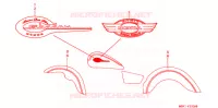 AUTOCOLLANTS pour Honda SHADOW 400 BLACK de 1999