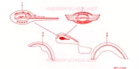 AUTOCOLLANTS pour Honda SHADOW 400 BLACK de 1999