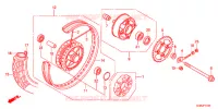 ROUE ARRIERE pour Honda SUPER CUB 50 PRO -XJ- de 2012