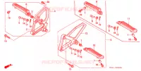 REPOSE PIED pour Honda NSR 50 WHITE de 1988