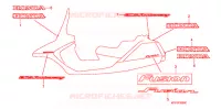 AUTOCOLLANTS pour Honda FUSION 250 X Color order plan de 2003