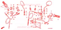 LEVIER DE GUIDON   CABLE   COMMODO pour Honda XLR 200 R Without speed warning light de 1993