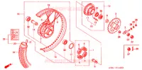 ROUE ARRIERE pour Honda SUPER CUB 70 CUSTOM de 1992