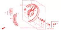 ROUE AVANT pour Honda SUPER CUB 70 CUSTOM de 1997