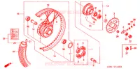 ROUE ARRIERE pour Honda SUPER CUB 70 DELUXE de 1993