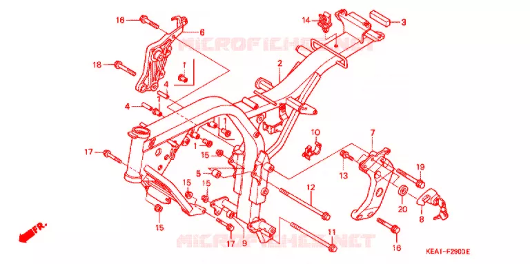 CADRE Honda MOTO 250 HORNET 1996  CB250FT