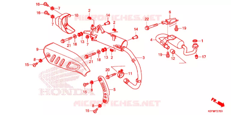 SILENCIEUX D'ECHAPPEMENT Honda MOTO 125 MONKEY 2019  Z125MK