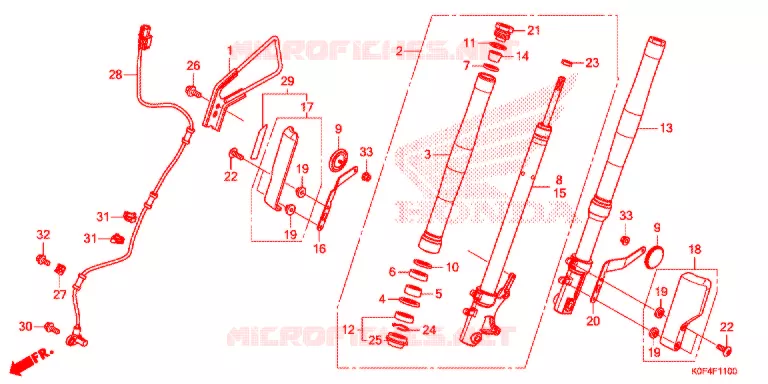 FOURCHE Honda MOTO 125 MONKEY 2018  Z125MAK