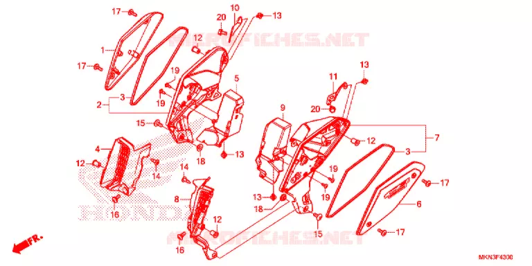 OUIES DE RADIATEUR Honda MOTO 650 CB 2019  CB650RAK