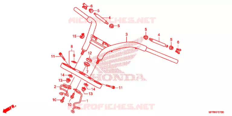GUIDON - TE DE FOURCHE Honda MOTO 1300 VT 2019  VT1300CXK