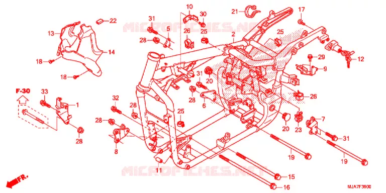 CADRE Honda MOTO 750 SHADOW 2019  VT750CSK