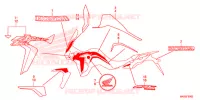 AUTOCOLLANTS (3) pour Honda AFRICA TWIN 1000 LOWER de 2019