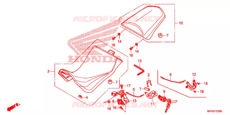 SELLE Honda MOTO 1000 AFRICA-TWIN 2019  CRF1000ALK