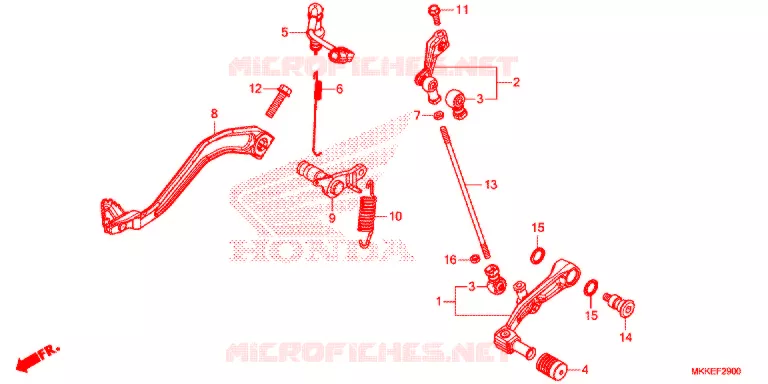 PEDALE Honda MOTO 1000 AFRICA-TWIN 2019  CRF1000DK