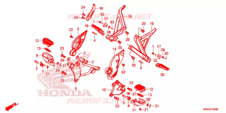 REPOSE PIED Honda MOTO 1000 AFRICA-TWIN 2019  CRF1000DK