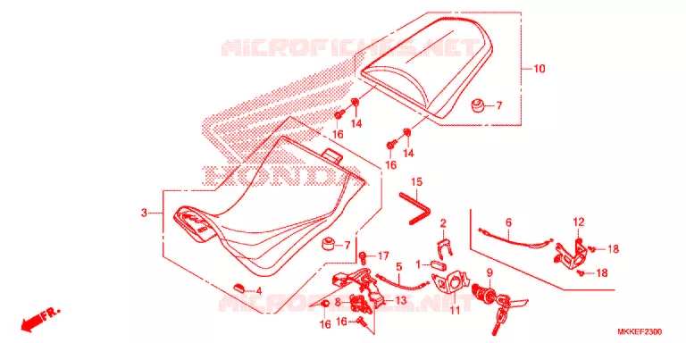 SELLE Honda MOTO 1000 AFRICA-TWIN 2019  CRF1000DK