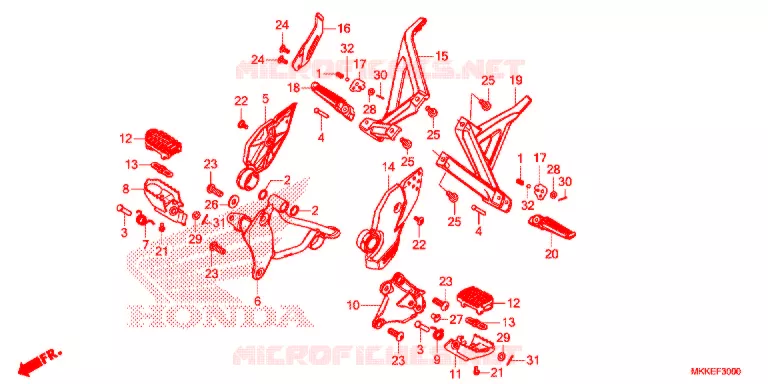 REPOSE PIED Honda MOTO 1000 AFRICA-TWIN 2019  CRF1000DL2K