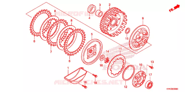 EMBRAYAGE Honda MOTO 110 CRF 2021  CRF110FK