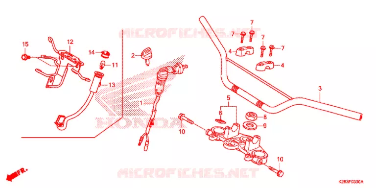 GUIDON Honda MOTO 125 CRF 2019  CRF125FBK