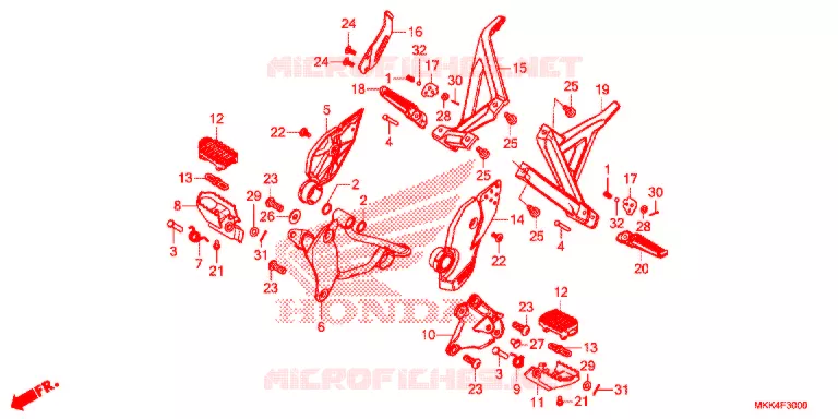 REPOSE PIED Honda MOTO 1000 AFRICA-TWIN 2019  CRF1000AK