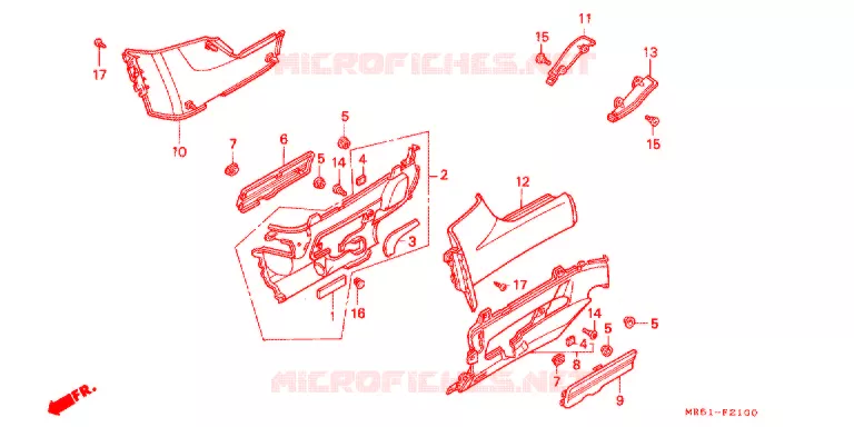 COUVERCLES LATERAUX Honda MOTO 800 PC800 1990  PC800L