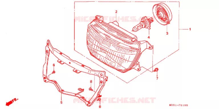 PHARE Honda MOTO 800 PC800 1990  PC800L