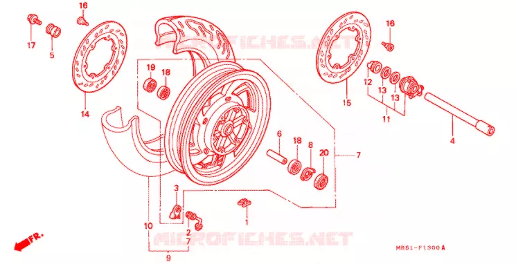 ROUE AVANT Honda MOTO 800 PC800 1990  PC800L