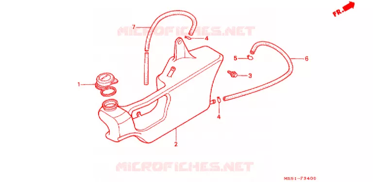 VASE D'EXPANSION Honda MOTO 800 PC800 1990  PC800L