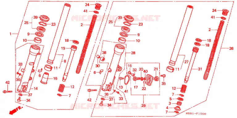FOURCHE Honda MOTO 800 PC800 1995  PC800R