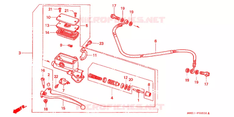 MAITRE-CYLINDRE Honda MOTO 800 PC800 1994  PC800R