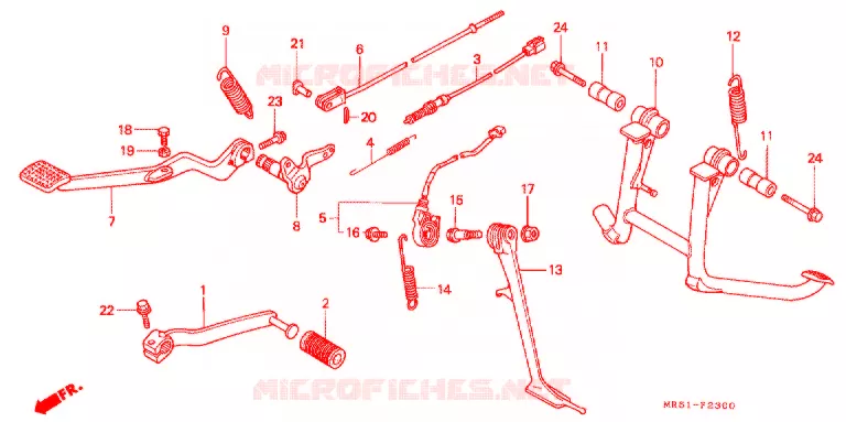 PEDALE - BEQUILLE Honda MOTO 800 PC800 1992  PC800R